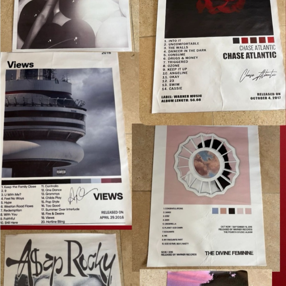 6 Album Canvas Posters (sold together)